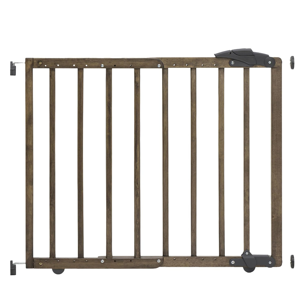 Nottingham Driftwood Wooden Baby Gate - Adjustable 27.5-41" Wide, 28in Tall – Hardware Mounted Swing Gate or Pressure Mounted Barrier - Kids & Pets Gate for Doorways, Hallways & Stairs