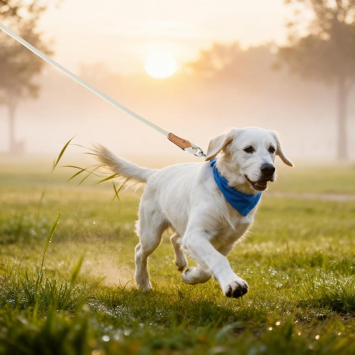 Mile High Life Dog Leash with Genuine Leather-Wrapped Ends, 4/5/6FT