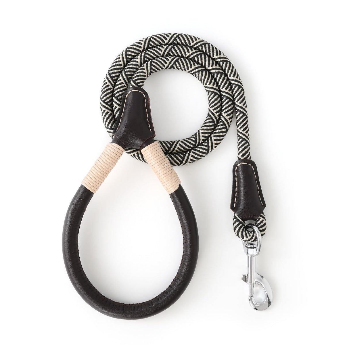 Mile High Life Dog Leash with Genuine Leather-Wrapped Ends, 4/5/6FT