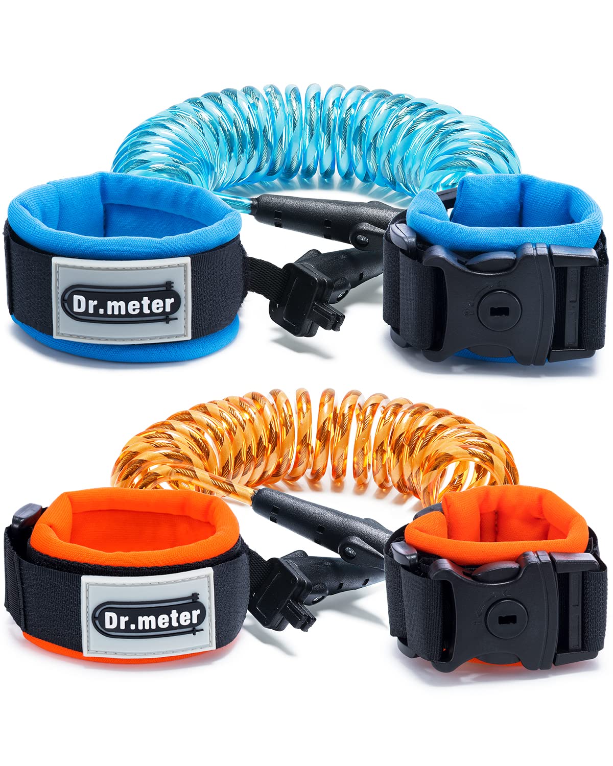 Dr.meter Toddler Leash, 2 Pack Safety Anti Lost Wrist Link with Key Lock