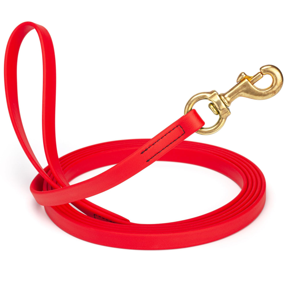 Viper Biothane K9 Working Dog Leash Waterproof Lead for Tracking Training Schutzhund Odor-Proof Long Line with Solid Brass Snap for Puppy Medium and Large Dogs 6ft, Black