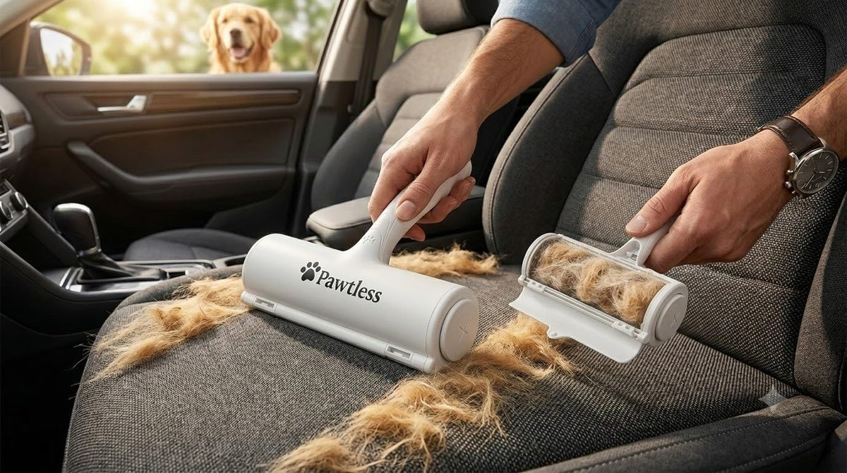 Pet Hair Remover Roller for Couch, Furniture & Carpet – Reusable Dog and Cat Hair Removal Tool, Lint Roller for Cat & Dog on Carpet, Car, Rugs & Bedding – Eco-Friendly, No Refills Needed