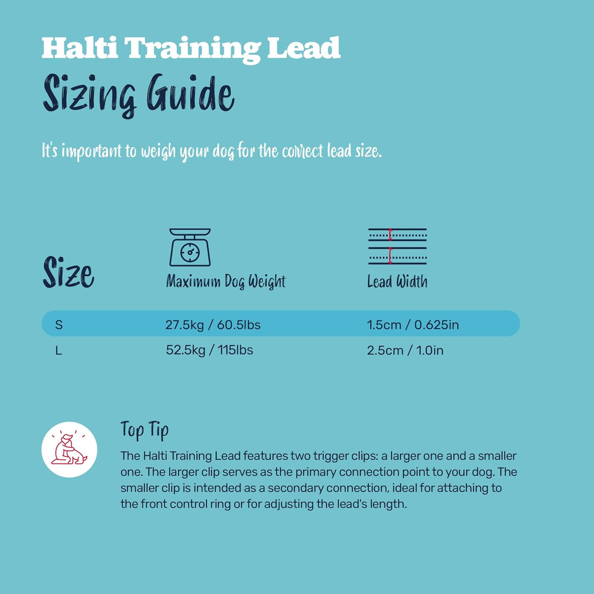 Halti Training Dog Leash | Size L, Black | 2m Length
