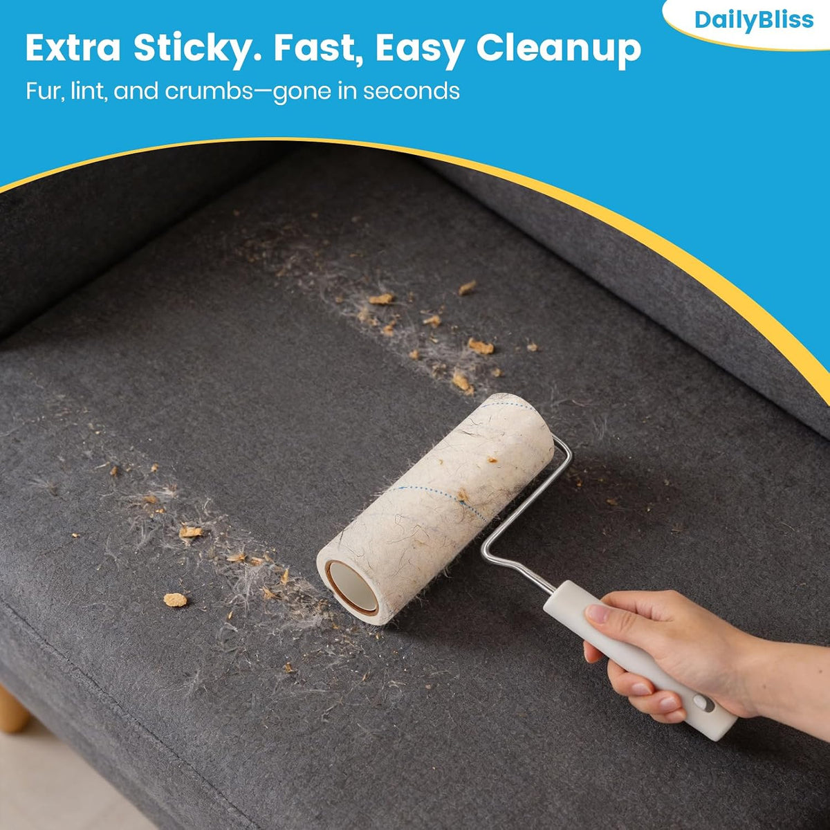 Extra Sticky Large Surface Lint Roller for Pet Hair, 500 Sheets