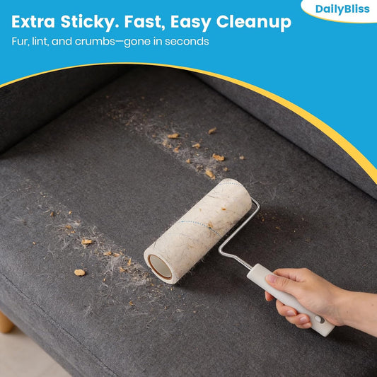 Extra Sticky Large Surface Lint Roller for Pet Hair, 500 Sheets