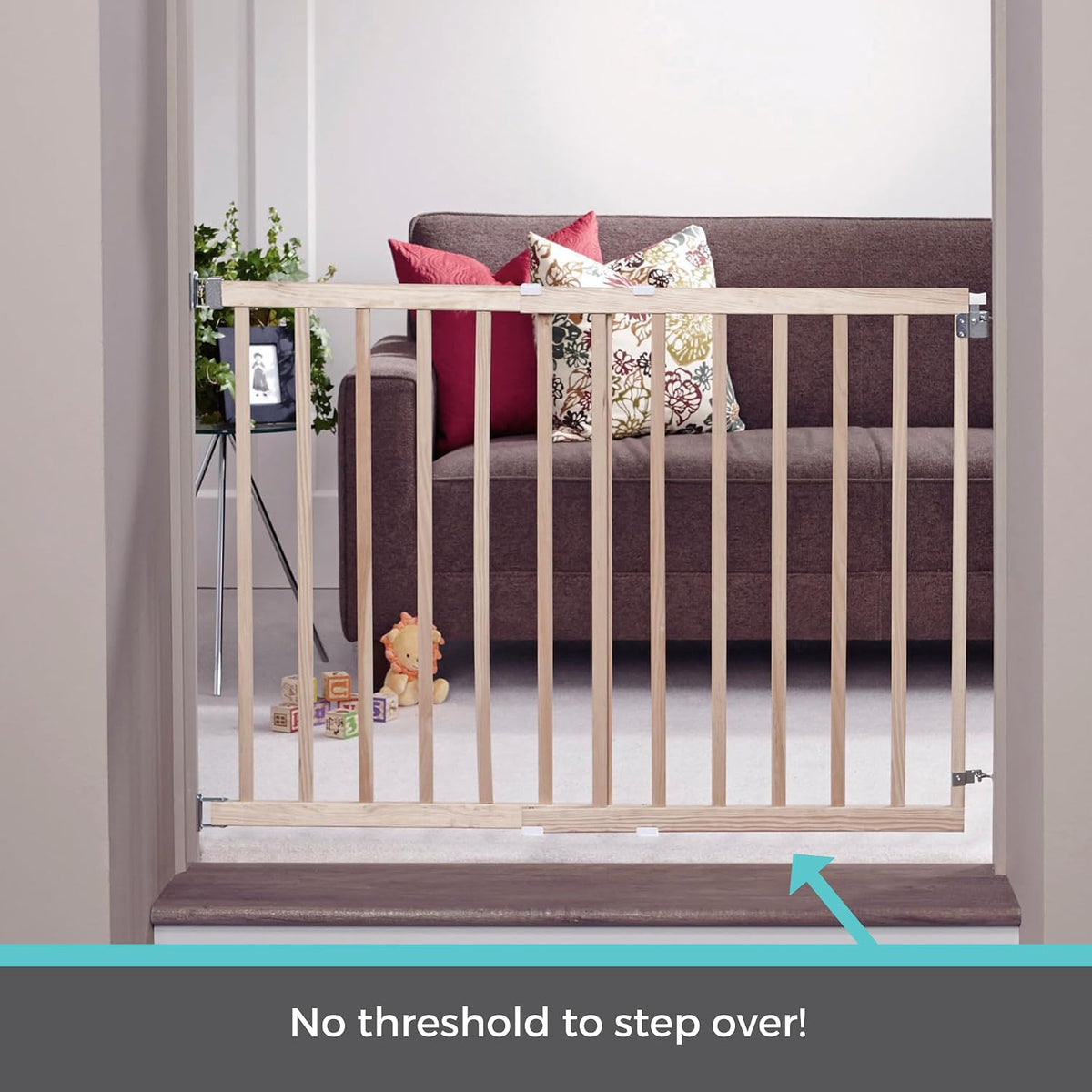 Toddleroo by North States - Stairway Swing Wooden Baby Gate: Wood Baby Gate for Stairs - Adjustable 28 to 42 Inches Wide - 30 Inches Tall