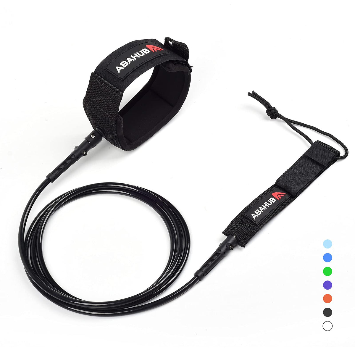 Abahub Surfboard Leash, 6/7/8/9/10 ft Straight Legrope Strap for Boards