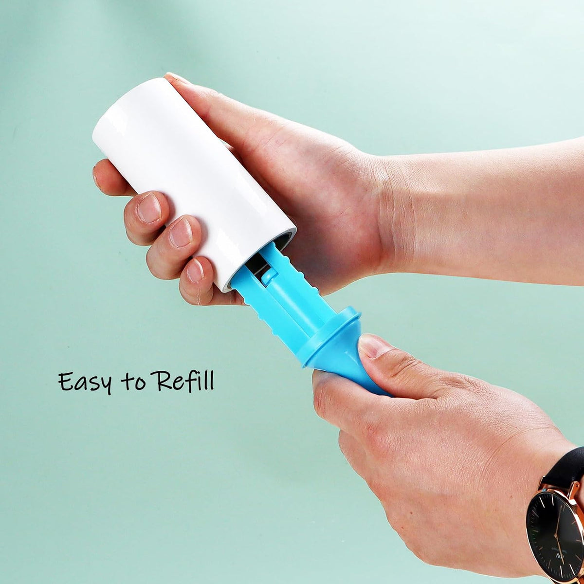 Lint Roller Refills 4 inch Bulk 10 Rolls Total 600 Sheets Extra Sticky Lint Remover Replacement Refills Compatible with Evercare PetLovers Muji IKEA and Others (Inside Dia. 1-1/2 inch)