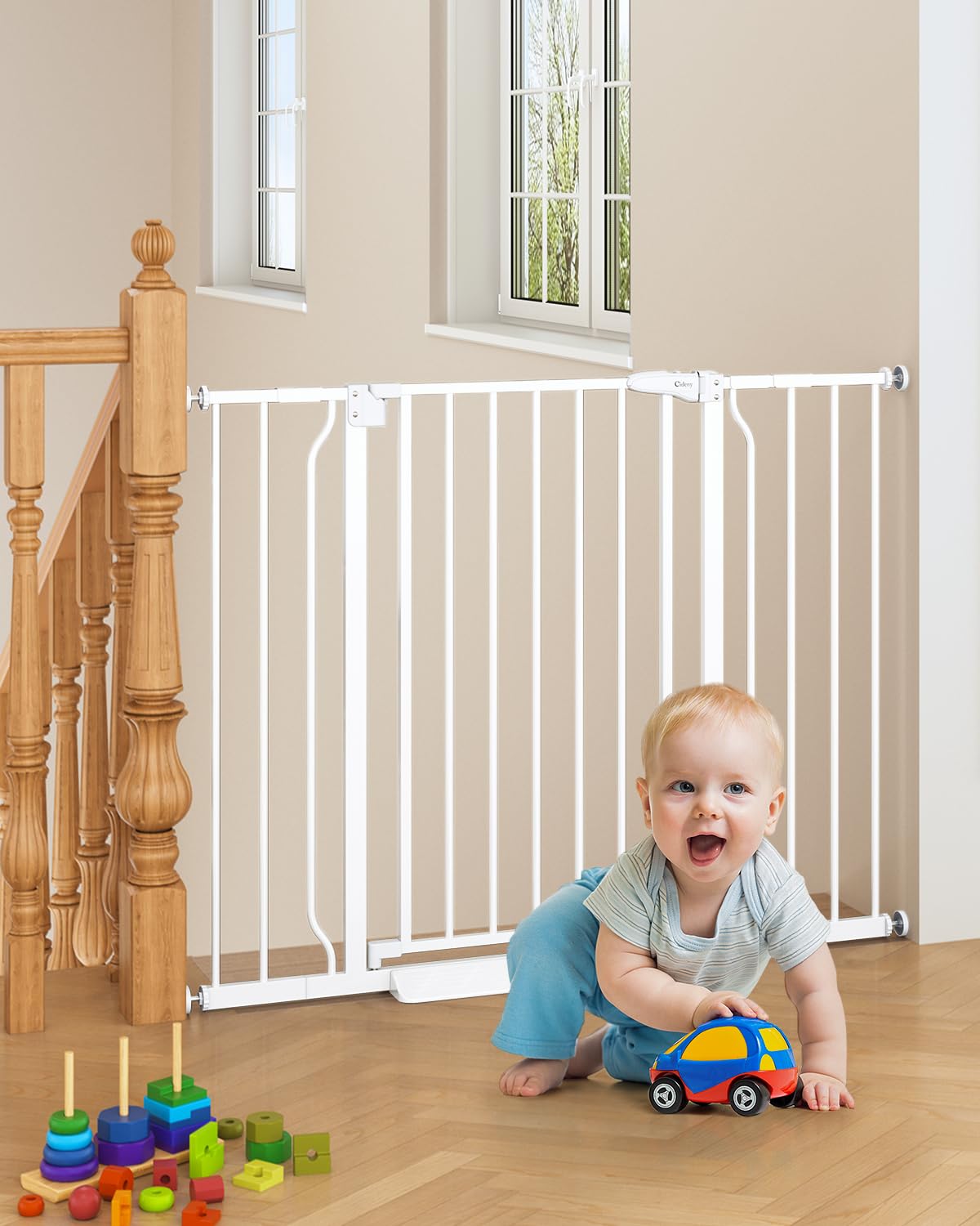 Baby Gate Auto Close, 29"-40" Dog Gate Indoor for Stairs & Doorways