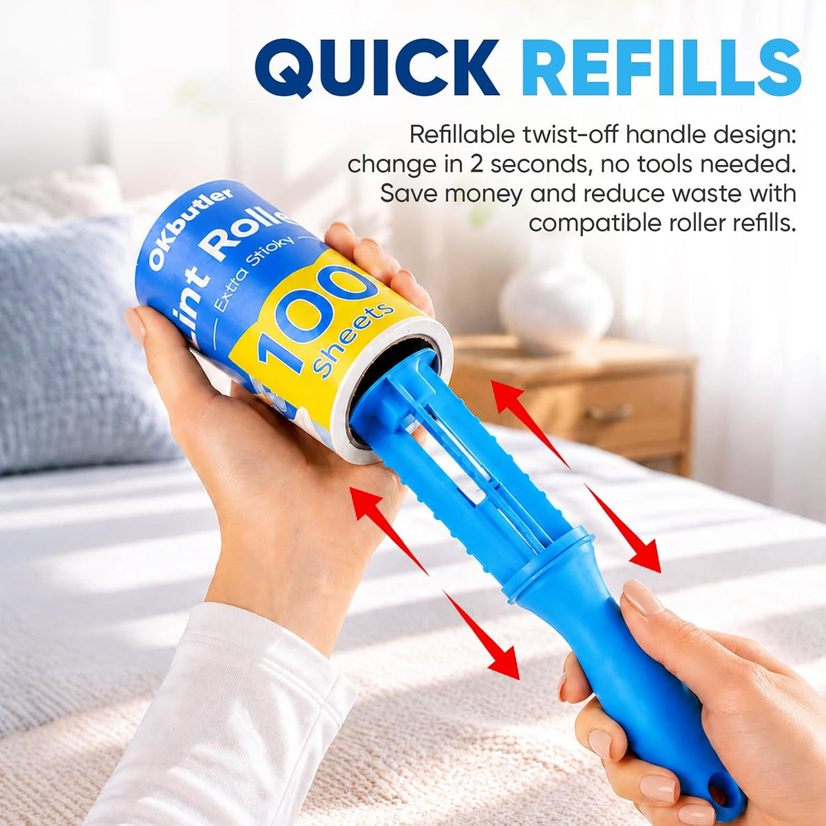 1200 Sheets Lint Roller for Pet Hair, Lint Remover Extra Sticky