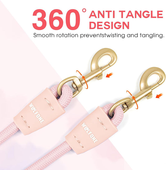 7FT Heavy Duty Dog Tie Out Rope Nylon Leash tethering Rope Pink