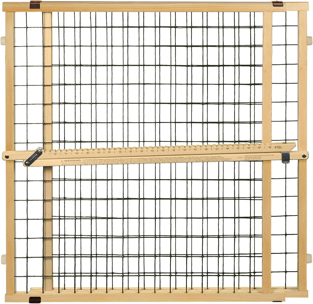 MYPET Wire Mesh Dog Gate: 29.5"-50" Wide, Pressure Mounted with No Tools; Expandable, Durable Pet Gates for Doors and Hallways, 31" Tall, Made with Sustainable Hardwood