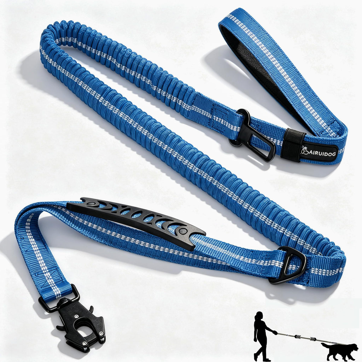 Heavy Duty Tactical Bungee Dog Leash for Large Dogs that Pull