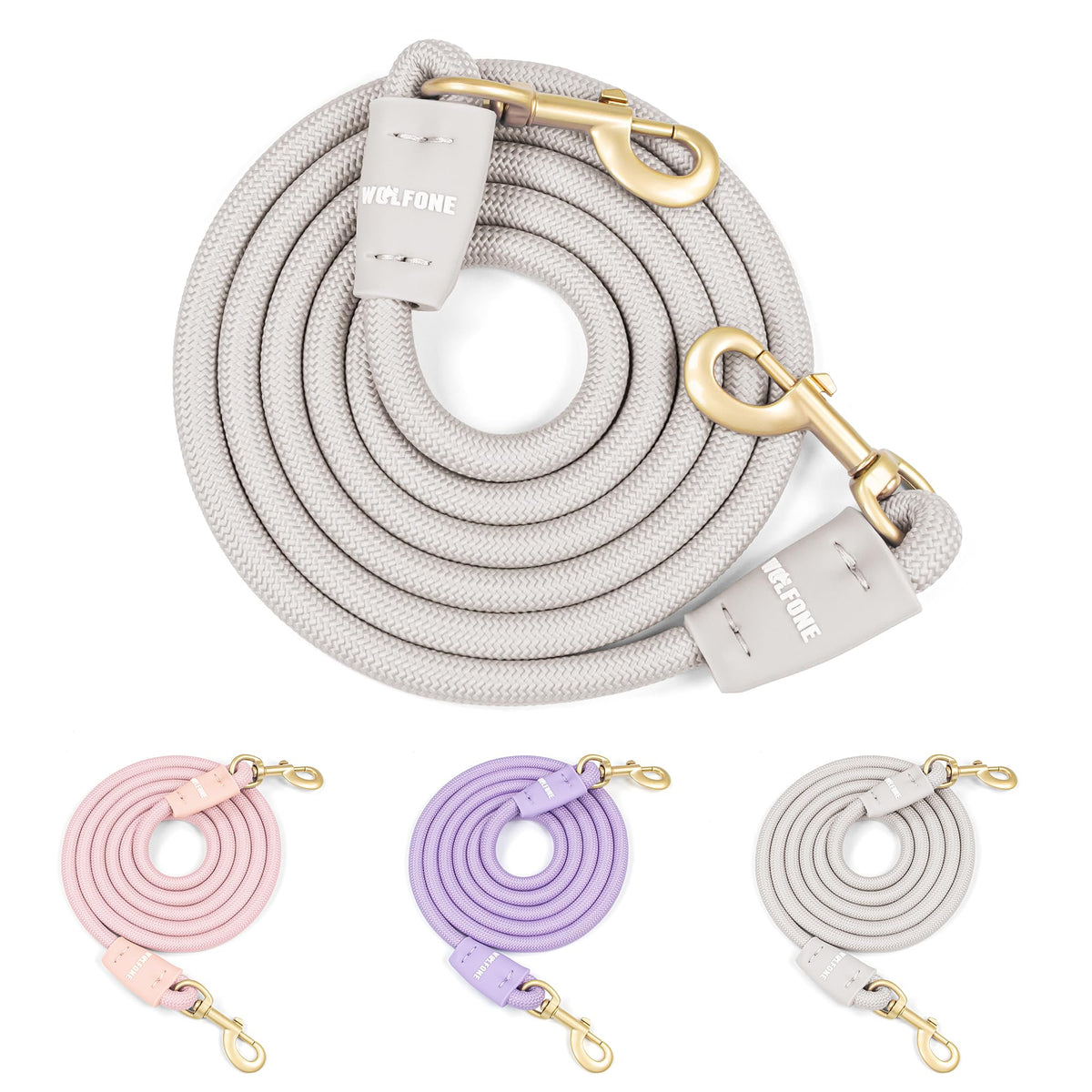 7FT Heavy Duty Dog Tie Out Rope Nylon Leash tethering Rope Pink