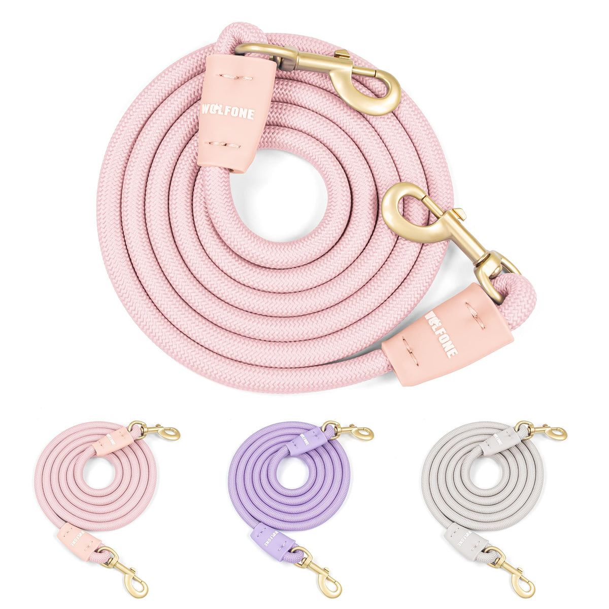 7FT Heavy Duty Dog Tie Out Rope Nylon Leash tethering Rope Pink