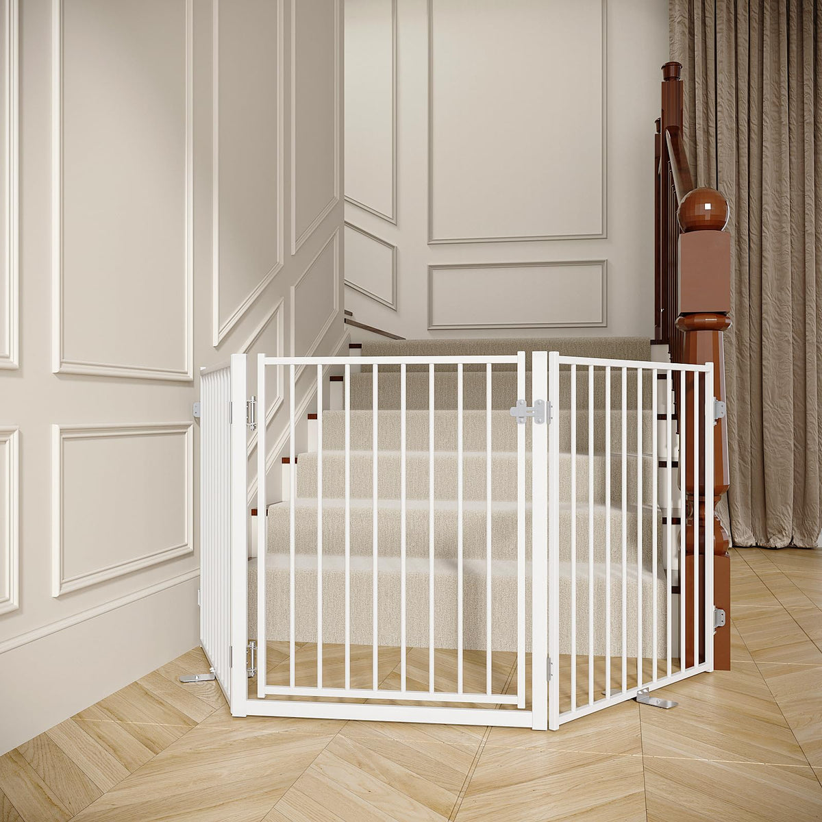 No Pawblems Full Metal Dog Gate Extension, 30" Tall Foldable Panels