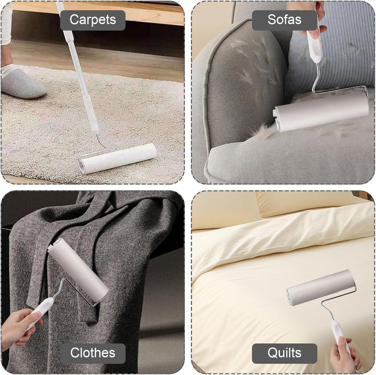 6.3 inch Wide Lint Roller Refills, Value Pack 16 Rolls Extra Sticky Lint Rollers Refill, Pet Hair Sticky Roller Refills for Floor, Couch, Carpet, Bed, Clothes(Pack of 16, Total 960 Sheets)
