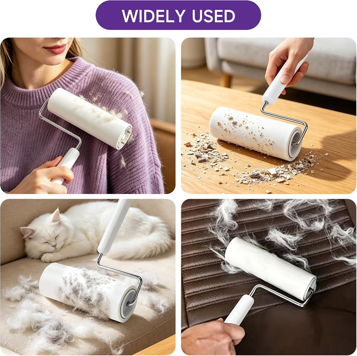Extra Sticky Lint Roller, 6.3 Inch Wide Heavy Duty Pet Hair Remover