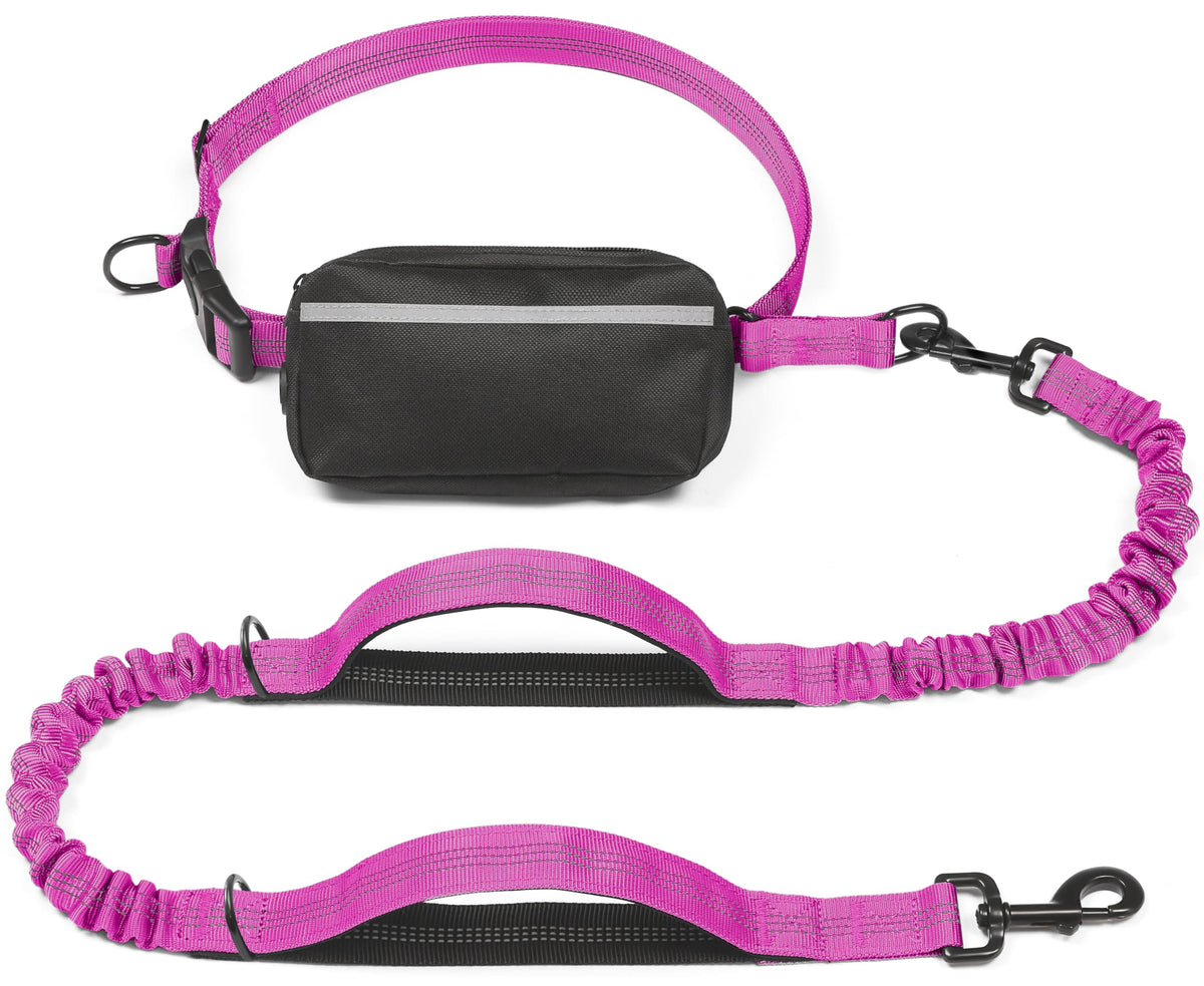 iYoShop Hands Free Dog Leash with Zipper Pouch, Large, Military Green