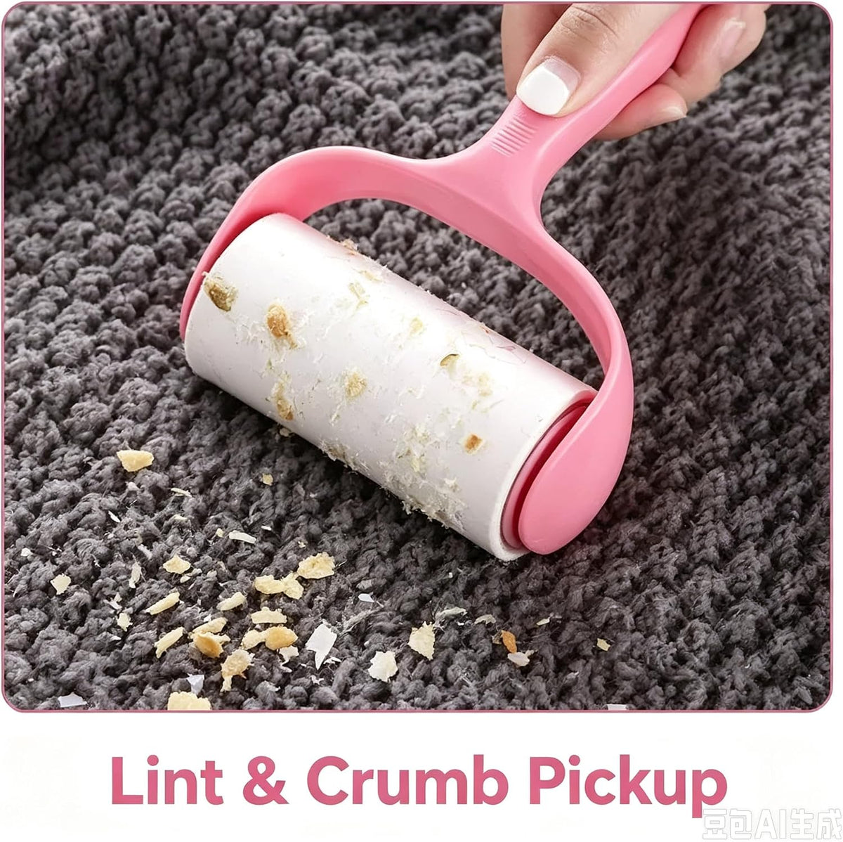 Lint Roller, 10 Refills 600 Sheets Extra Sticky Lint Remover, Pet Hair Remover for Clothes Furniture Car, Fabric Shaver Pilling Remover for Dog Cat, Reusable Sticky Lint Roller for Home Auto