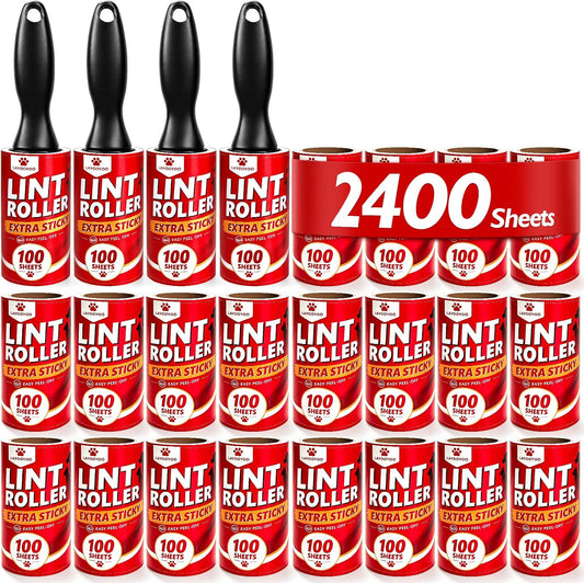 2400 Sheets Lint Roller Extra Sticky Lint Remover for Pet Hair