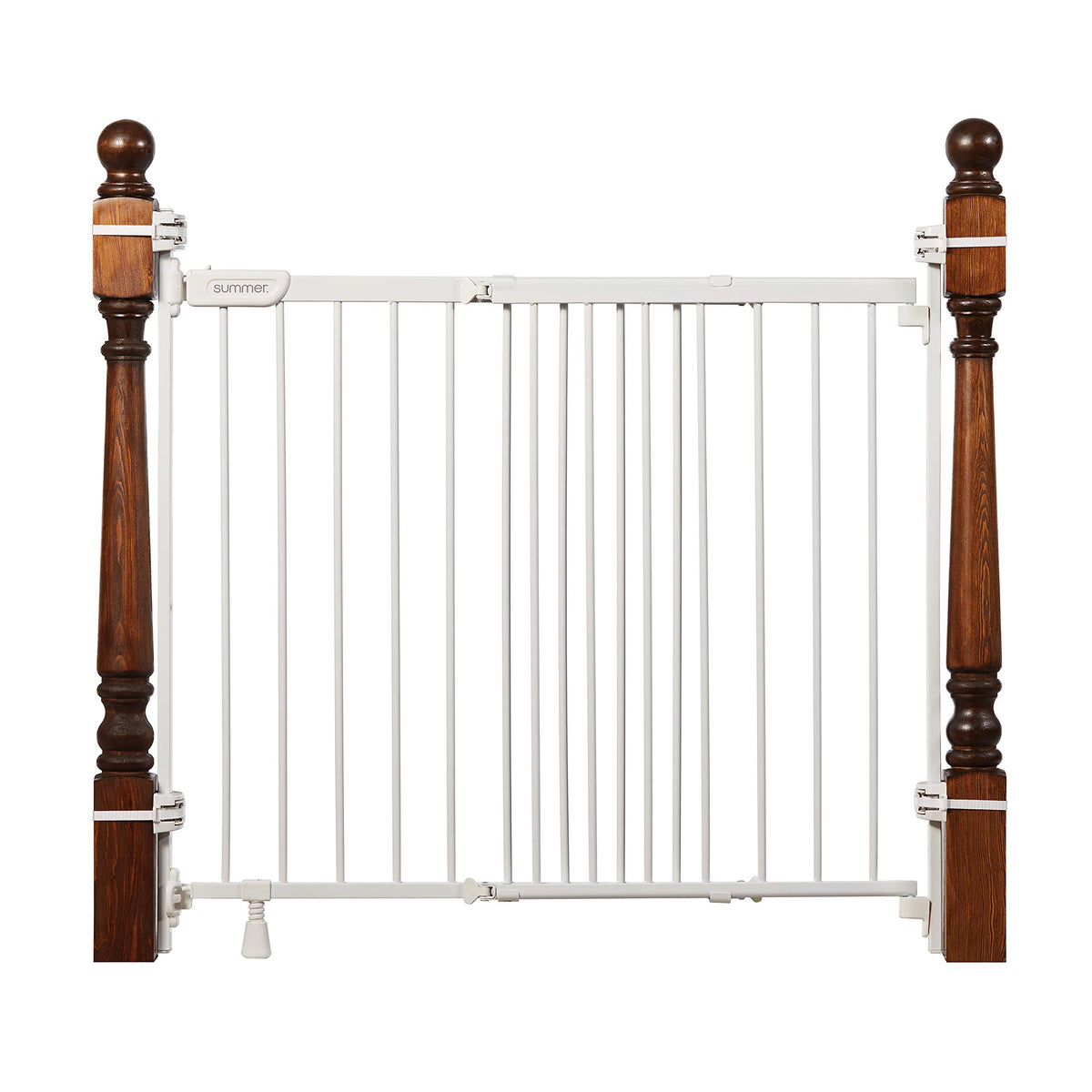 Ingenuity The Stairway 48W Series, 30'-48' Wide, 32" Tall, Baby Gate for Stairs with Door, Wood Safety Gate for Doorways and Stairways - Oak Wood