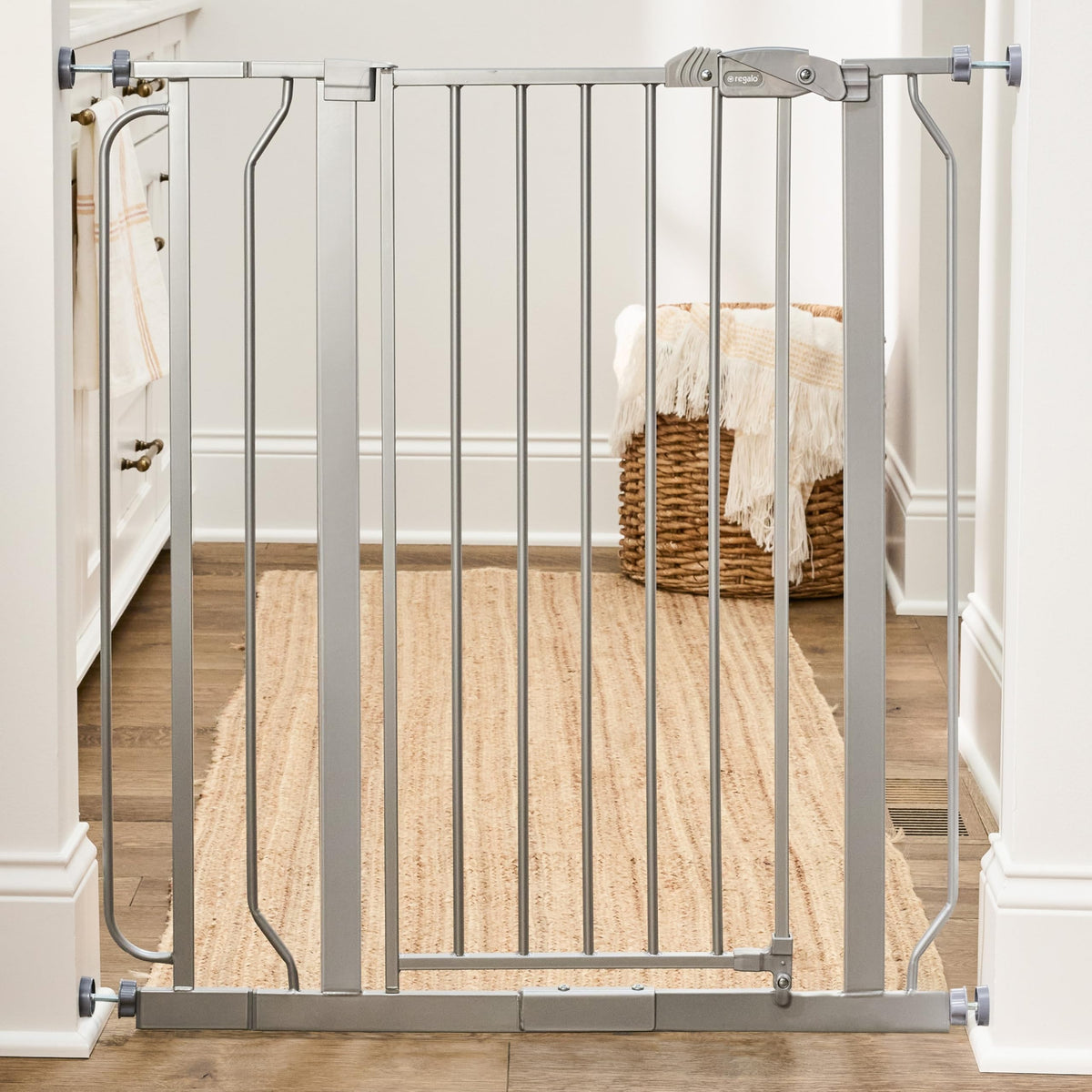 Regalo Safety 29"-49" Extra Wide Baby Gate, Bottom of Stairs & Doorways