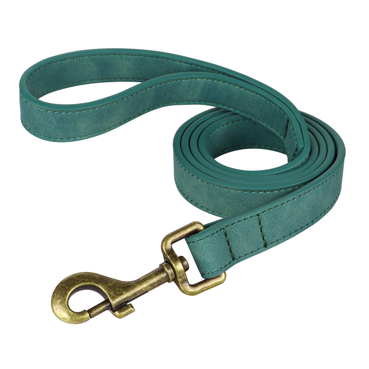 Didog PU Leather Dog Leash for Medium Large Dogs, 3/4in x 5ft, Pink