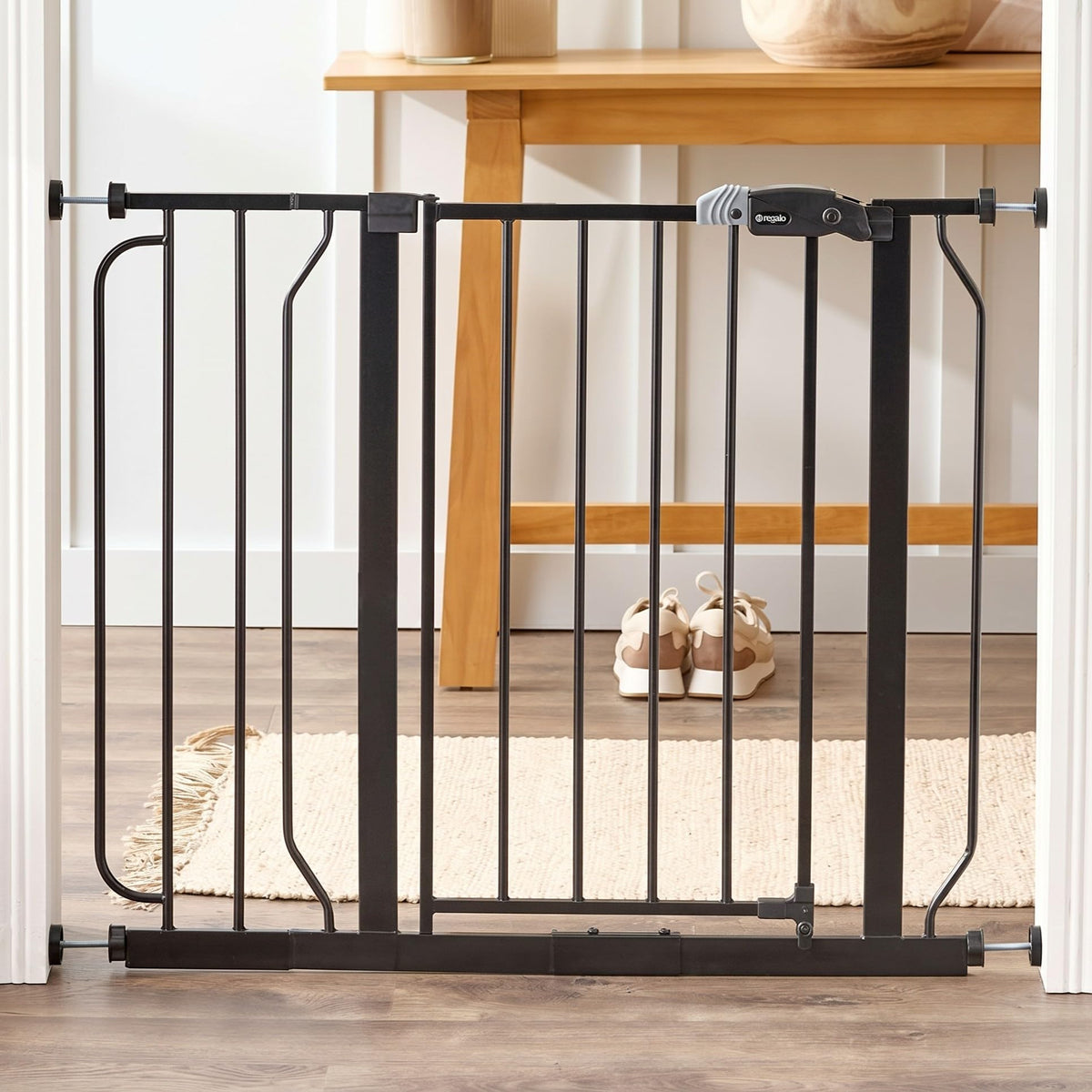 Regalo Safety 29"-49" Extra Wide Baby Gate, Bottom of Stairs & Doorways