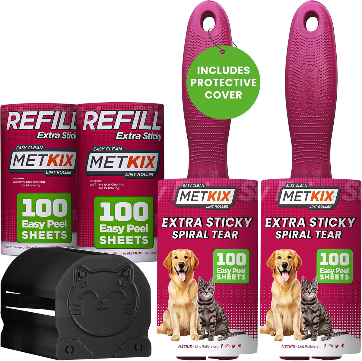 Lint Rollers for Pet Hair Extra Sticky, Special Cover Design, Pet Hair Remover, 400 Sheets