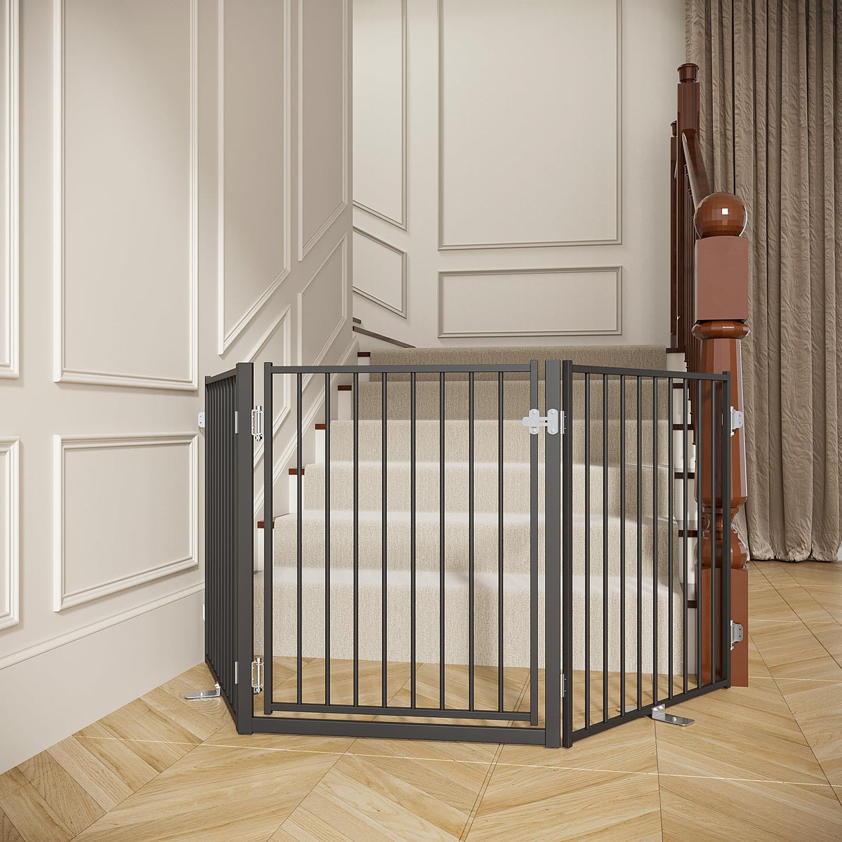 No Pawblems Full Metal Dog Gate Extension, 30" Tall Foldable Panels