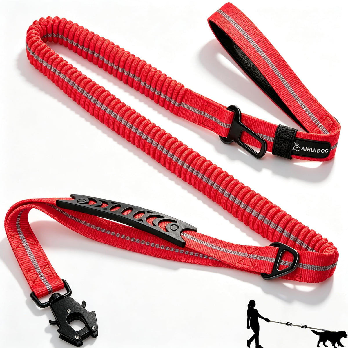 Heavy Duty Tactical Bungee Dog Leash for Large Dogs that Pull