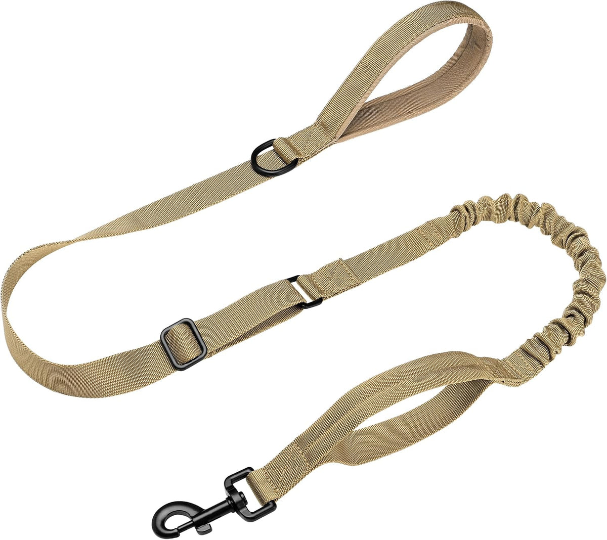 Forestpaw Tactical Dog Leash for Large Dogs, Khaki, 4-5FT