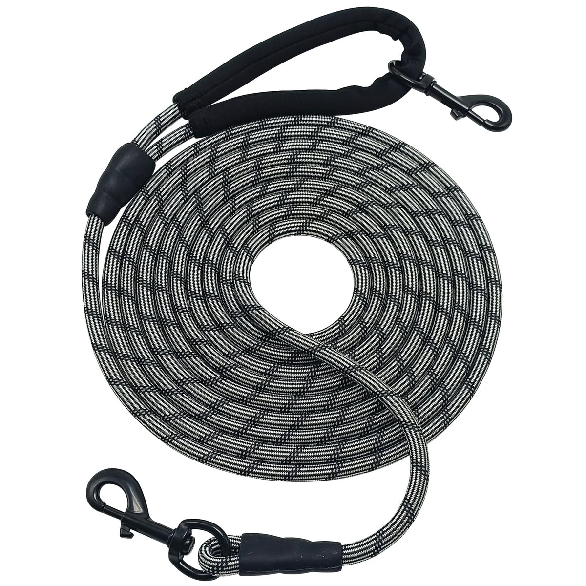 BTINESFUL Long Dog Leash, 10/15/20/30/50FT Dog Training Leash with Soft Handle, Reflective Heavy Duty Rope Dog Lead for Medium Large Dogs Outside Play, Camping (3/8" x 30ft, Blue)