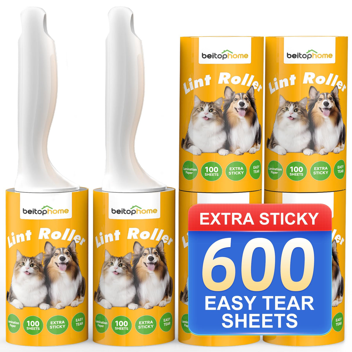 9.45” 400 Sheets Large Lint Roller for Pet Hair