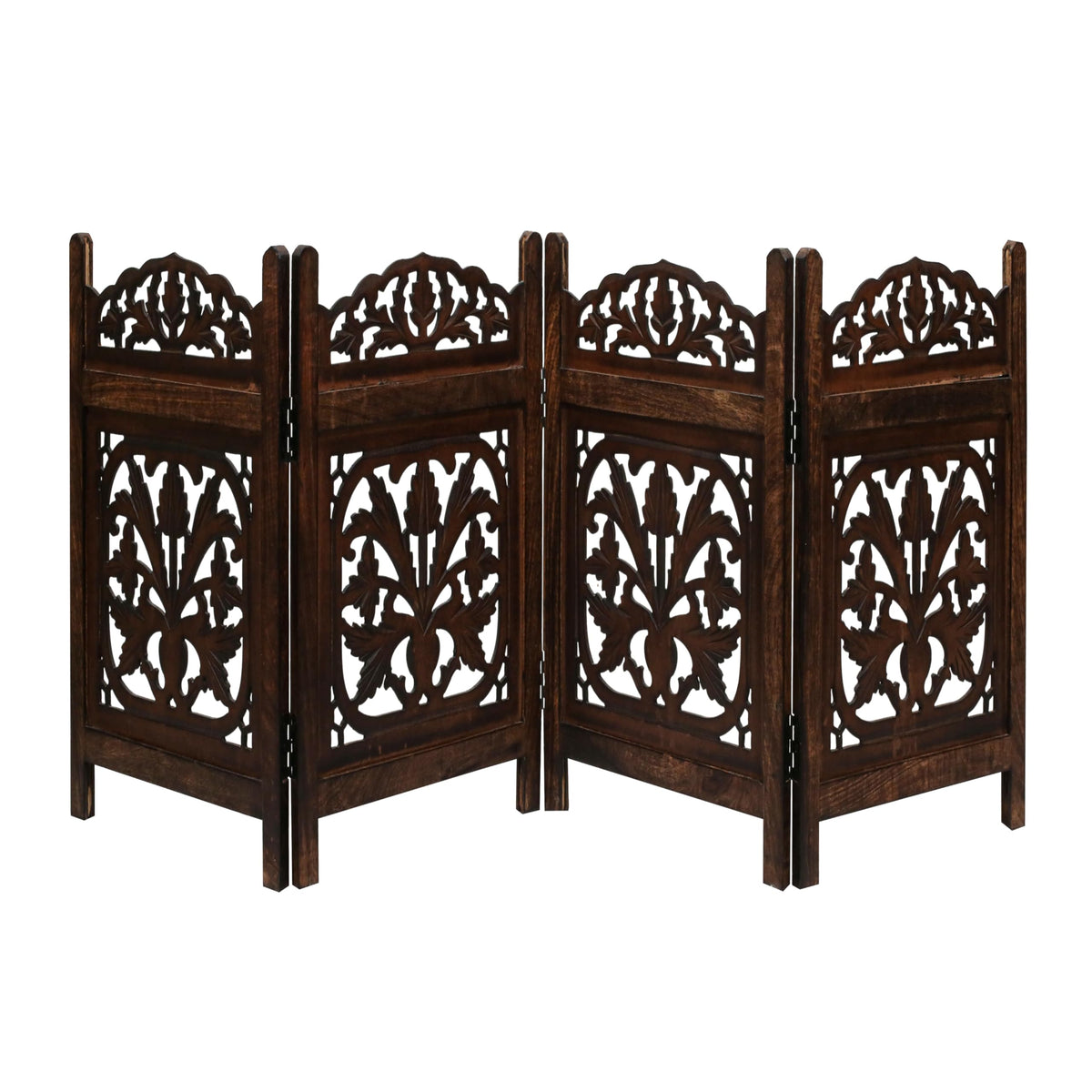 Freestanding Wood Pet Gate, 4-Panel, 56x28