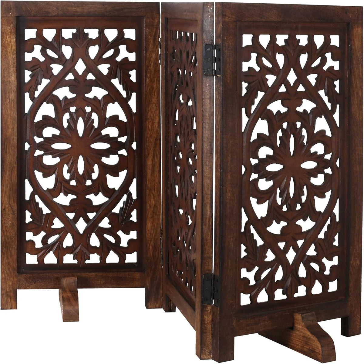 Freestanding Wood Pet Gate, 4-Panel, 56x28