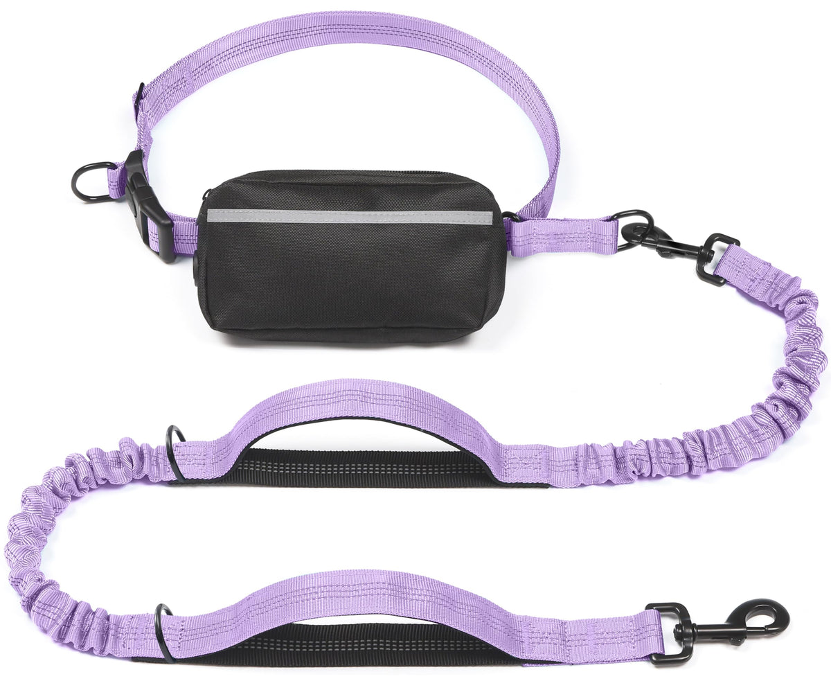 iYoShop Hands Free Dog Leash with Zipper Pouch, Large, Military Green