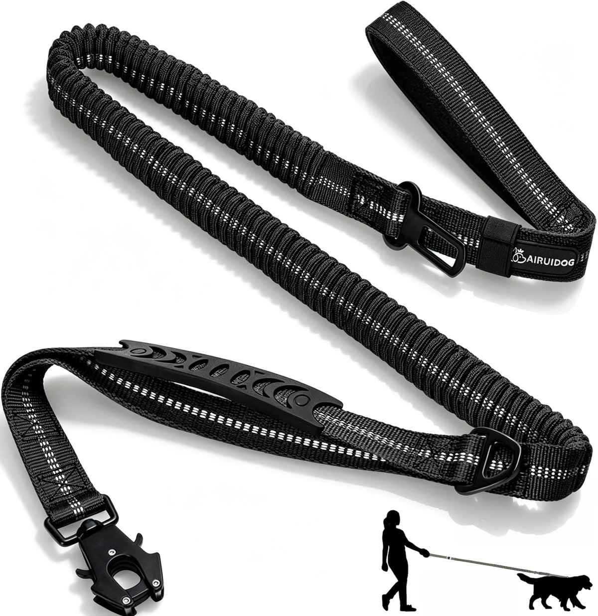 Heavy Duty Tactical Bungee Dog Leash for Large Dogs that Pull