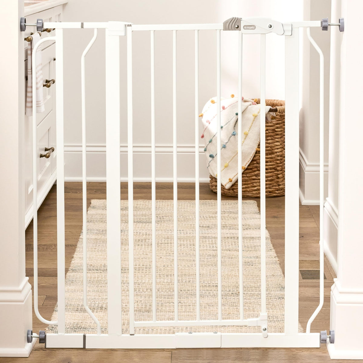 Regalo Safety 29"-49" Extra Wide Baby Gate, Bottom of Stairs & Doorways