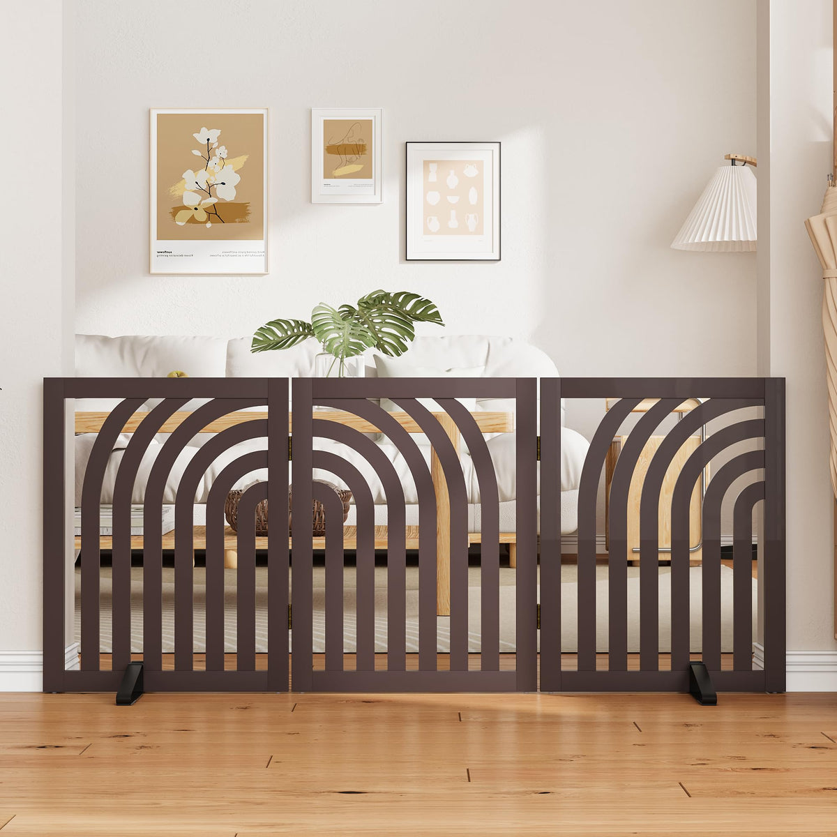 Dog Gate, Wooden Dog Gates for Doorways House and Stairs, Freestanding Pet Gate for Dogs, Puppy Fences Indoor