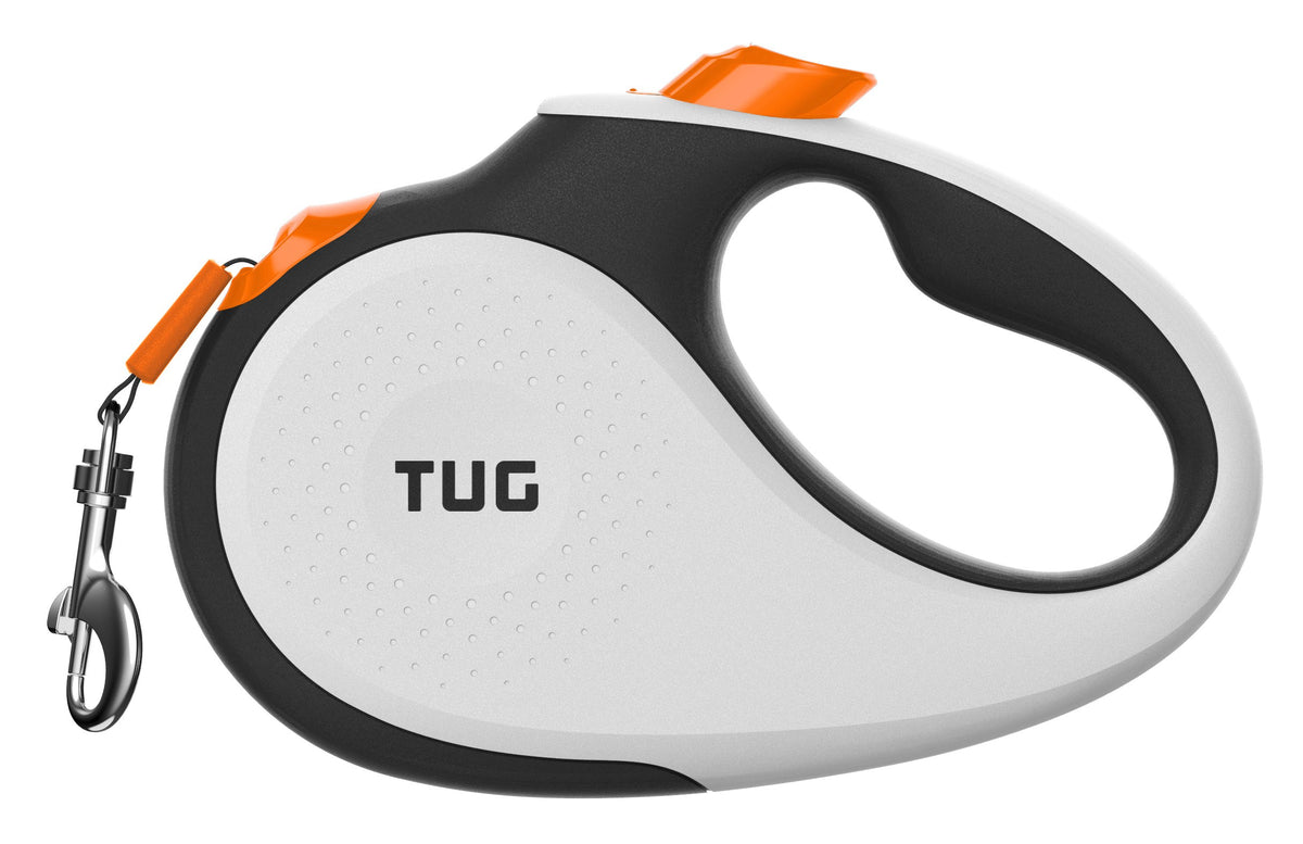 TUG Monochrome XL Retractable Dog Leash, 26 ft (Extra Large, Black)