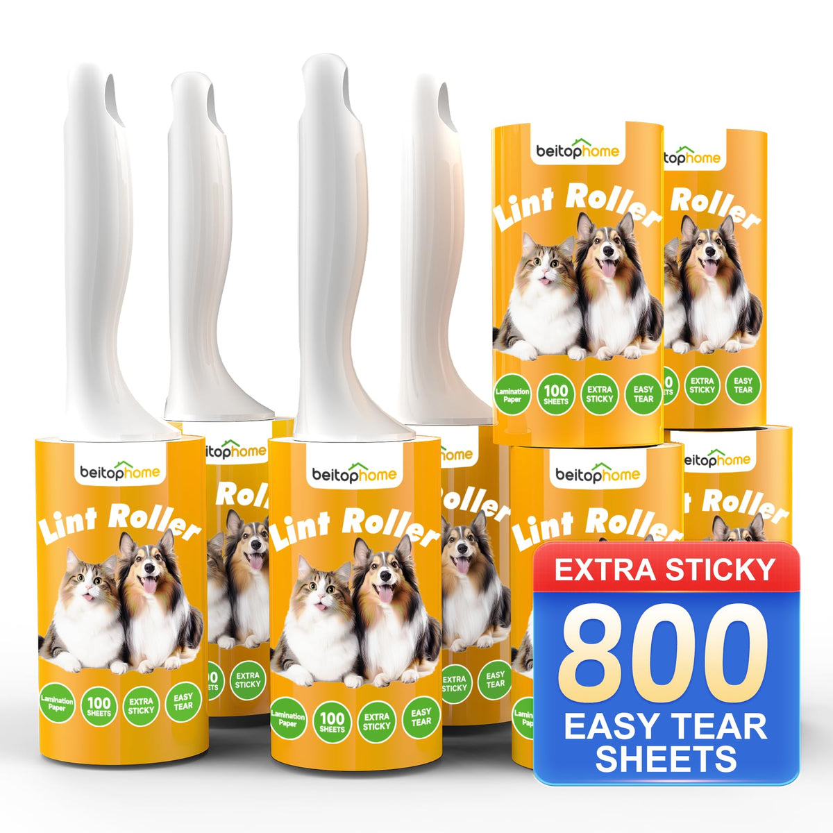9.45” 400 Sheets Large Lint Roller for Pet Hair