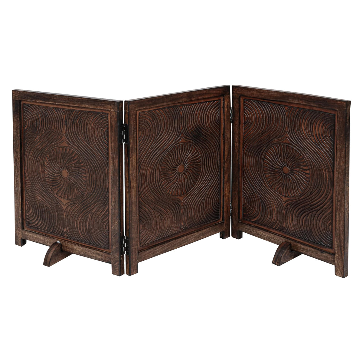 Freestanding Wood Pet Gate, 4-Panel, 56x28