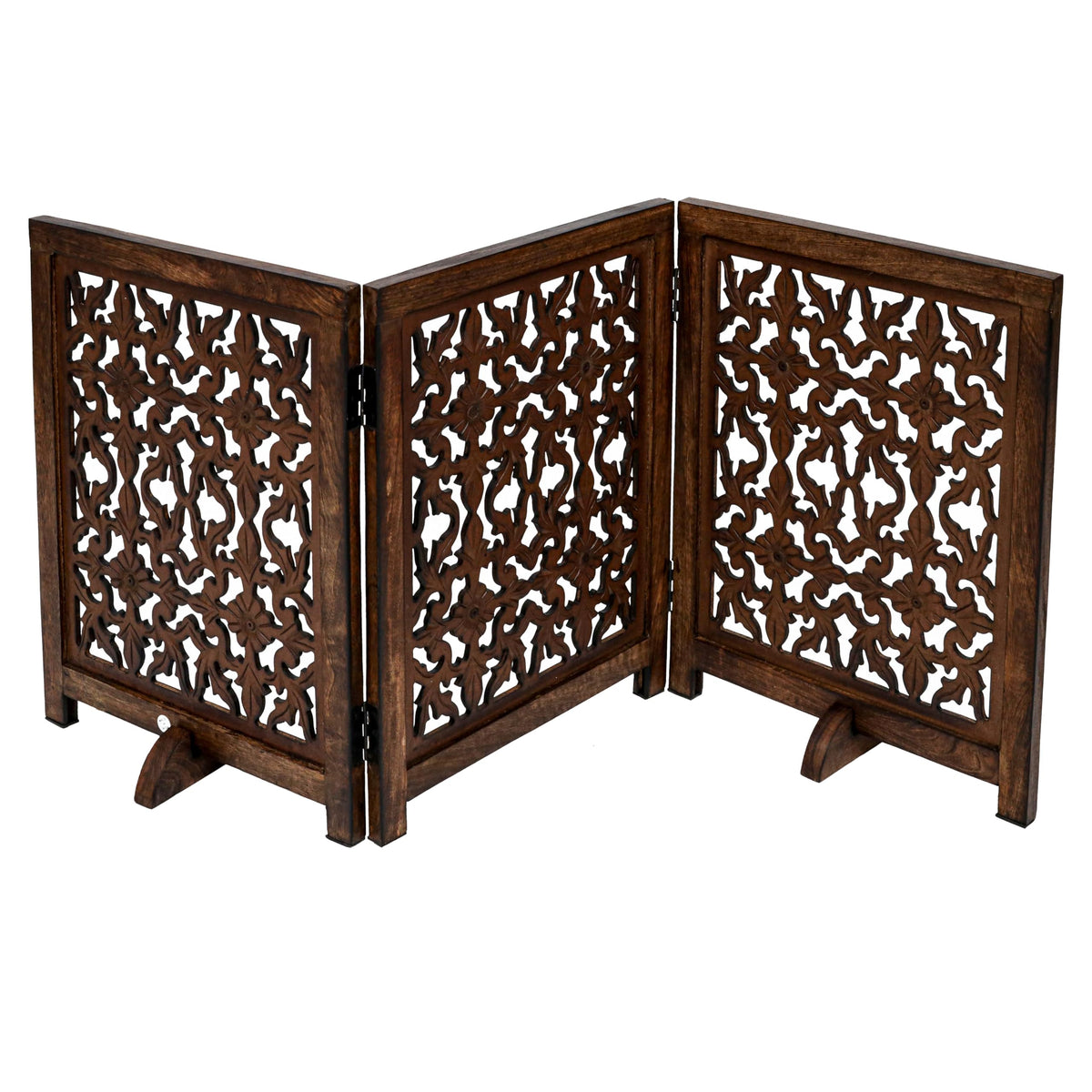 Freestanding Wood Pet Gate, 4-Panel, 56x28