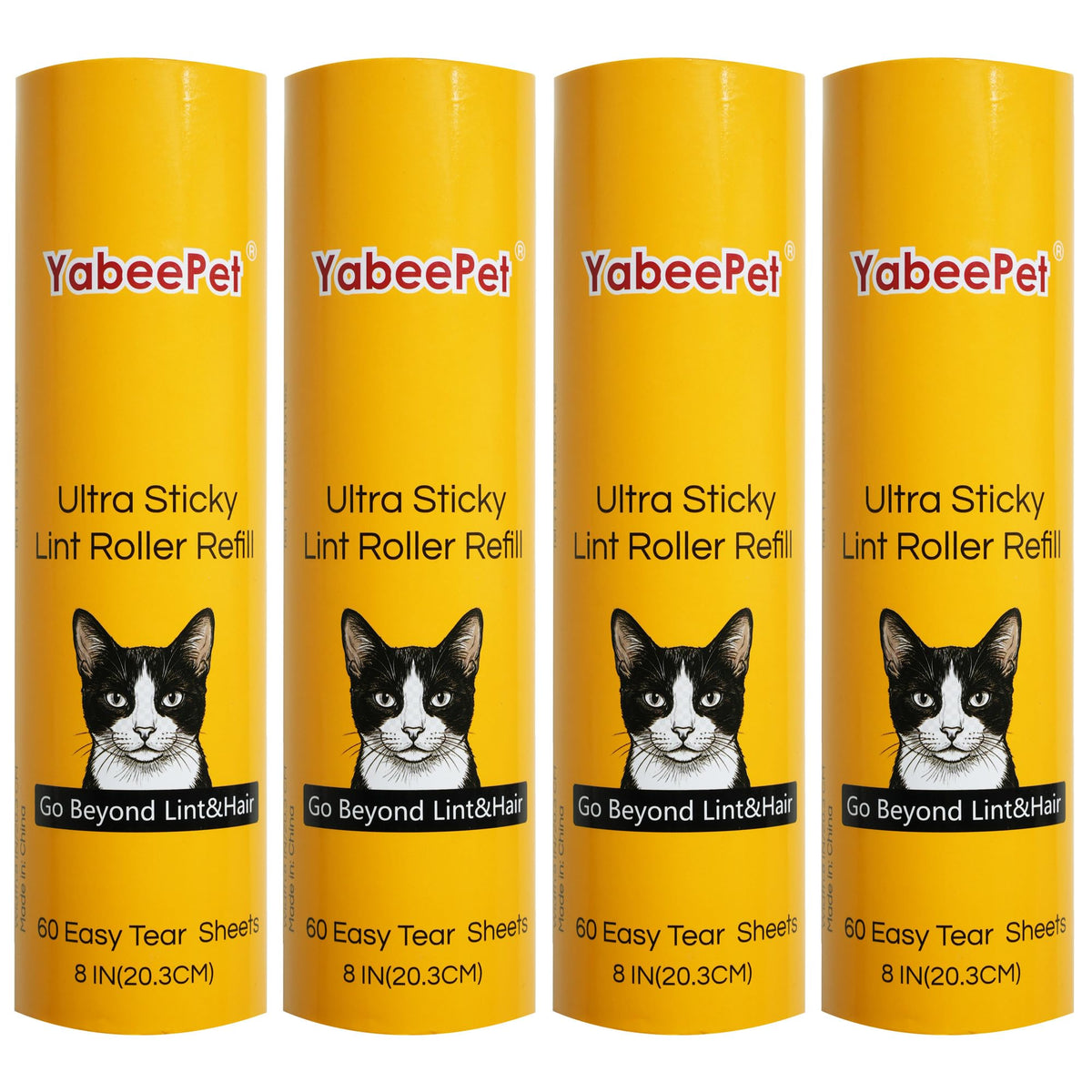 Extra Sticky Large Lint Roller, 6.3", 1 Roller + 4 Refills