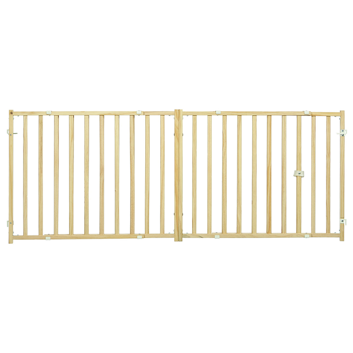 MidWest Homes for Pets Wire Mesh Pet Safety Gate, Dog Gate Expands From 29 - 50 Inches Wide, 44 Inches Tall, Wood, Powder Coated Wire