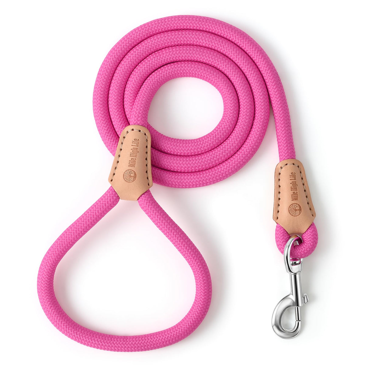 Mile High Life Dog Leash with Genuine Leather-Wrapped Ends, 4/5/6FT