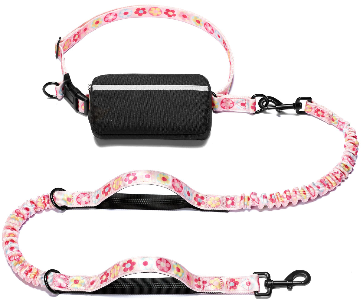 iYoShop Hands Free Dog Leash with Zipper Pouch, Large, Military Green