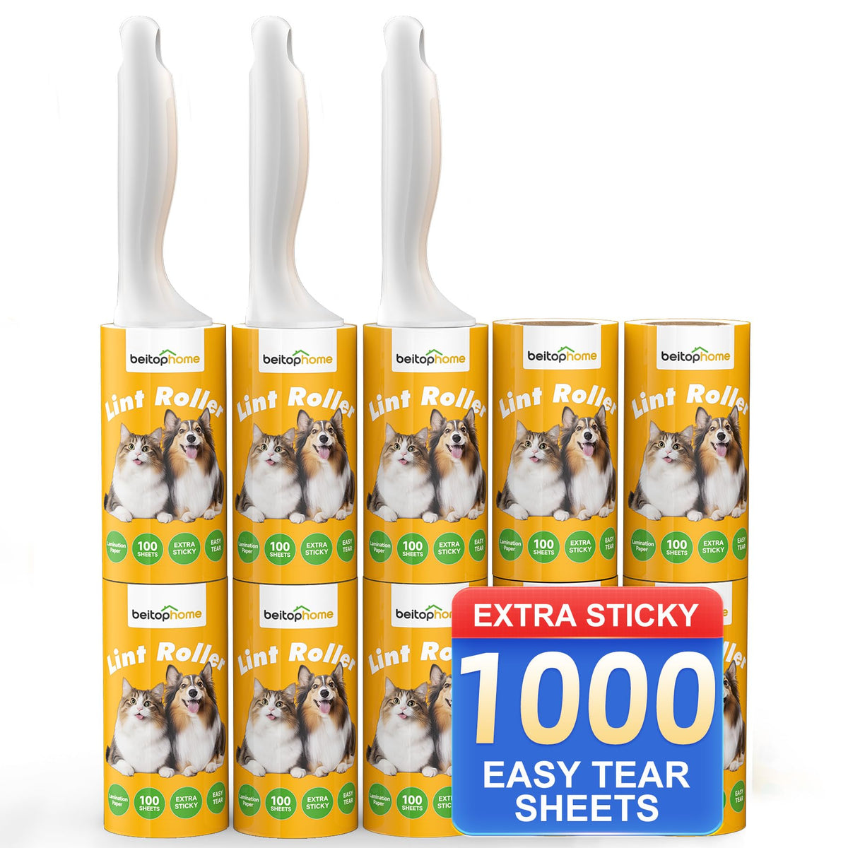 9.45” 400 Sheets Large Lint Roller for Pet Hair